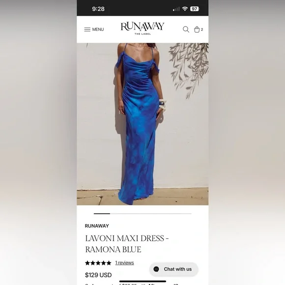 Elegant Blue Maxi Dress - Picture 2 of 4